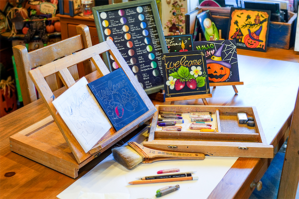 La pageのチョークアート教室の写真